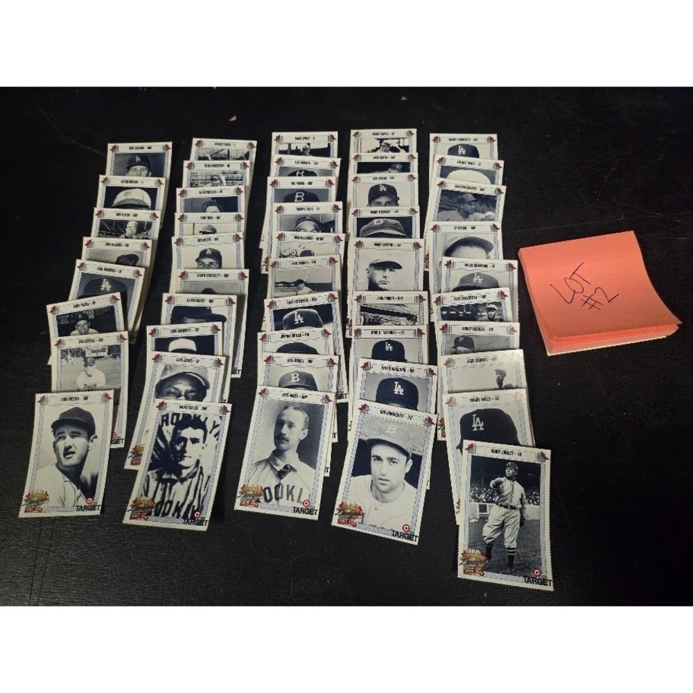 1990 Target Dodgers 100th Anniversary Baseball Cards Lot 2 and 3 B&W Vintage
